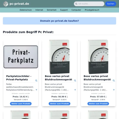 Screenshot pc-privat.de