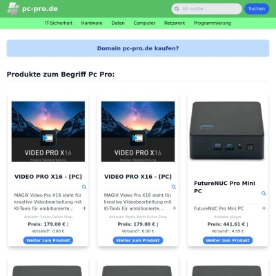 Screenshot pc-pro.de