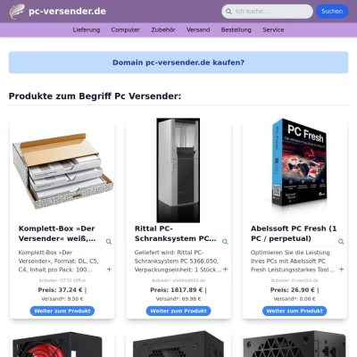 Screenshot pc-versender.de