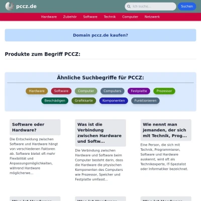 Screenshot pccz.de