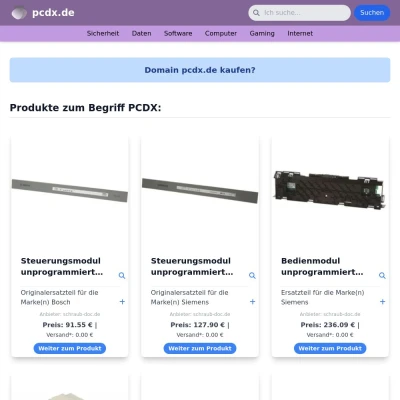 Screenshot pcdx.de