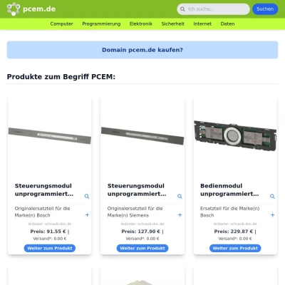 Screenshot pcem.de