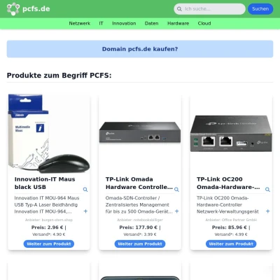 Screenshot pcfs.de