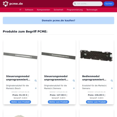 Screenshot pcme.de