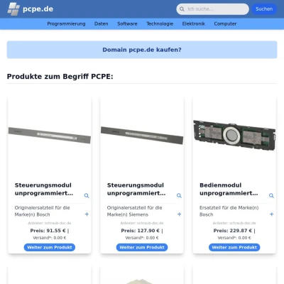 Screenshot pcpe.de