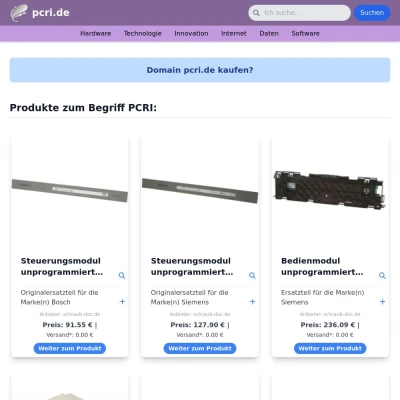 Screenshot pcri.de