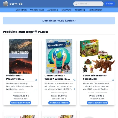 Screenshot pcrm.de