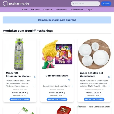 Screenshot pcsharing.de