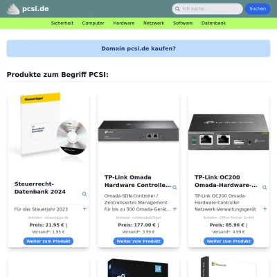 Screenshot pcsi.de