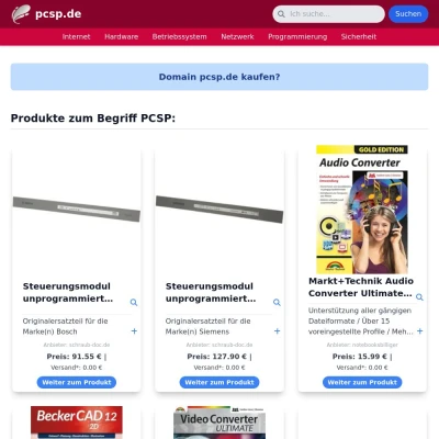 Screenshot pcsp.de