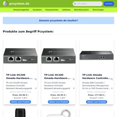 Screenshot pcsystem.de