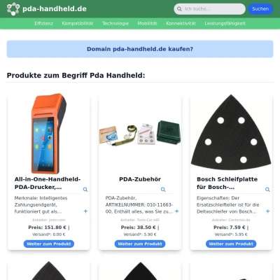 Screenshot pda-handheld.de