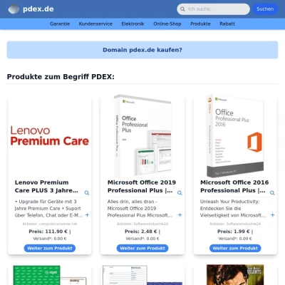 Screenshot pdex.de