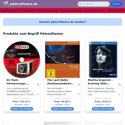 Screenshot pdmsoftware.de