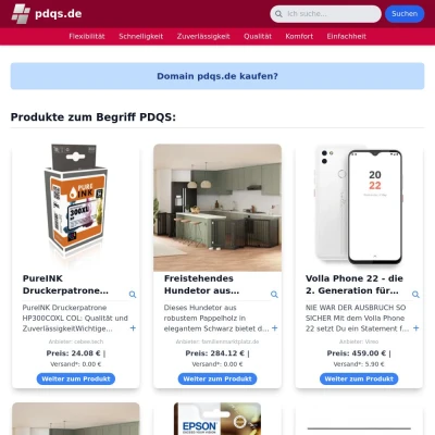 Screenshot pdqs.de