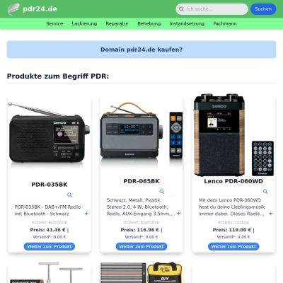 Screenshot pdr24.de