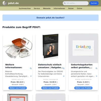 Screenshot pdut.de