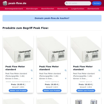 Screenshot peak-flow.de