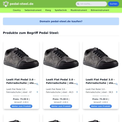 Screenshot pedal-steel.de