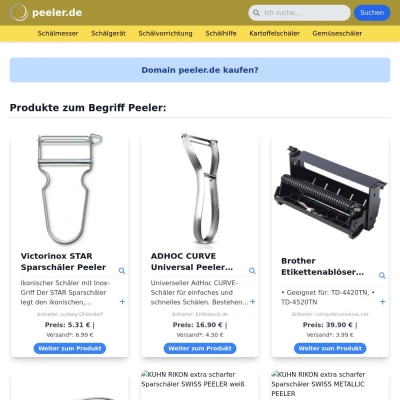 Screenshot peeler.de