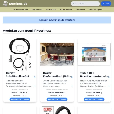 Screenshot peerings.de