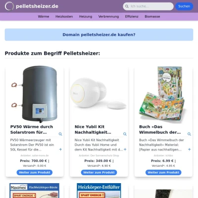 Screenshot pelletsheizer.de