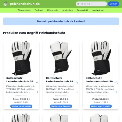 Screenshot pelzhandschuh.de