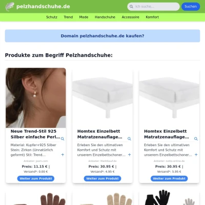 Screenshot pelzhandschuhe.de