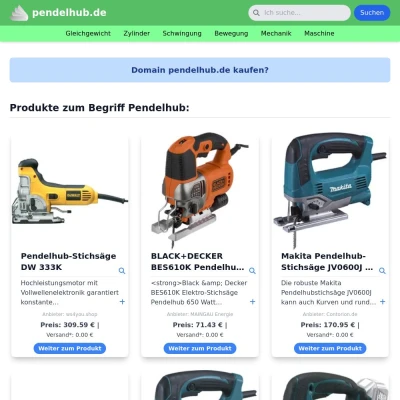Screenshot pendelhub.de