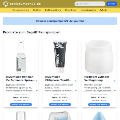 Screenshot penispumpen24.de