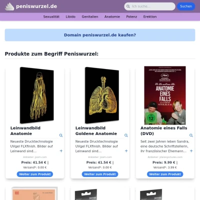 Screenshot peniswurzel.de