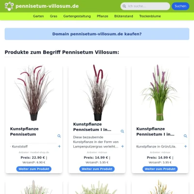 Screenshot pennisetum-villosum.de