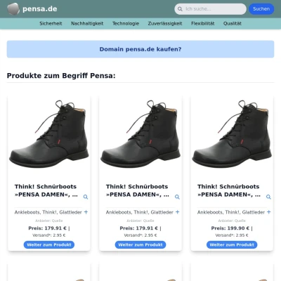 Screenshot pensa.de