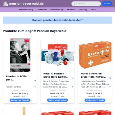 Screenshot pension-bayerwald.de