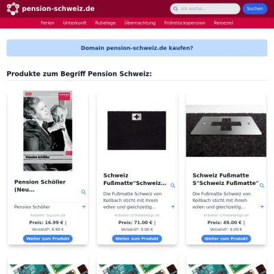 Screenshot pension-schweiz.de