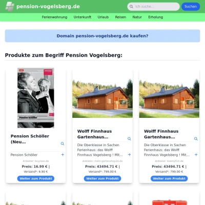 Screenshot pension-vogelsberg.de
