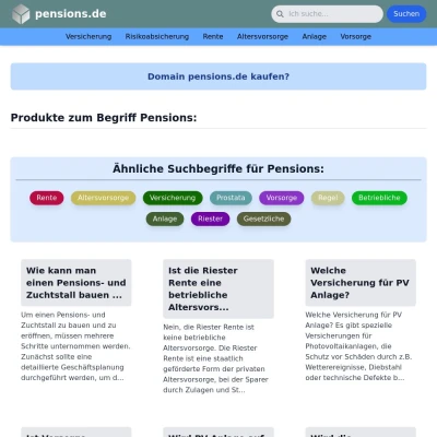 Screenshot pensions.de