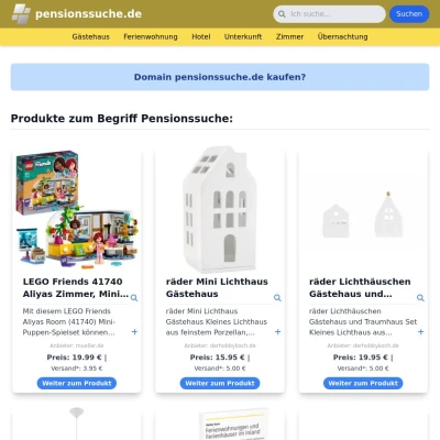 Screenshot pensionssuche.de