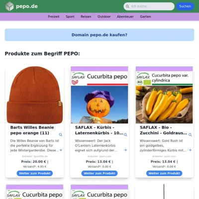 Screenshot pepo.de