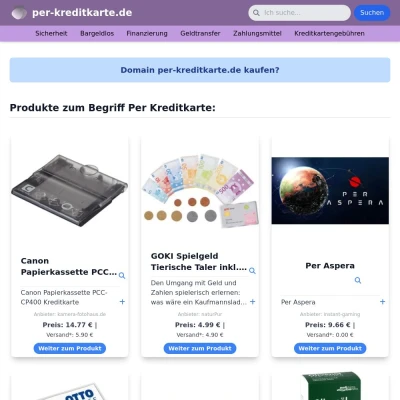 Screenshot per-kreditkarte.de