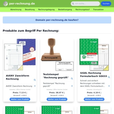 Screenshot per-rechnung.de