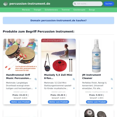 Screenshot percussion-instrument.de