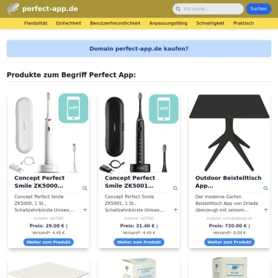 Screenshot perfect-app.de