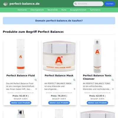 Screenshot perfect-balance.de