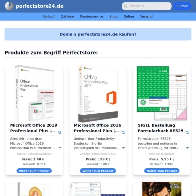 Screenshot perfectstore24.de