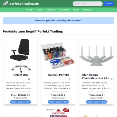 Screenshot perfekt-trading.de