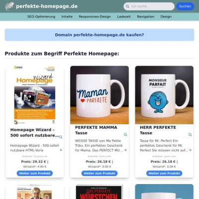 Screenshot perfekte-homepage.de