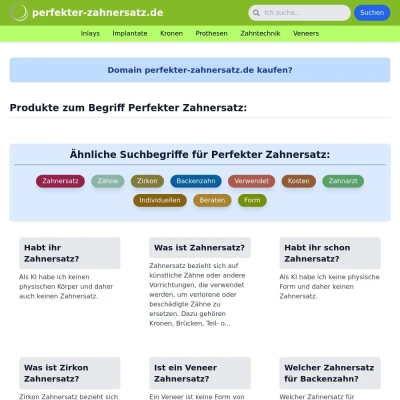 Screenshot perfekter-zahnersatz.de