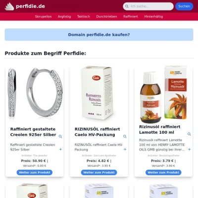 Screenshot perfidie.de