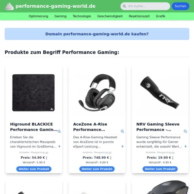 Screenshot performance-gaming-world.de
